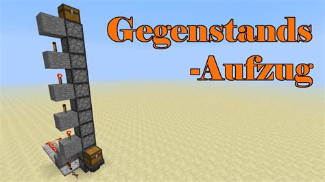 Minecraft Tutorial Gegenstands Aufzug Item Elevator Mit Dropper