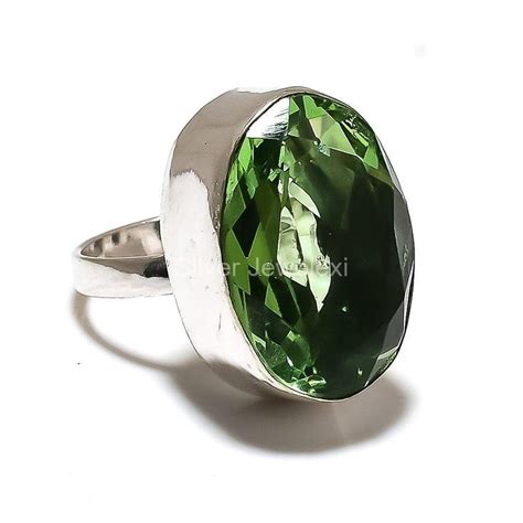 Antique Natural Tsavorite Ring Gemstone Ring Green Band Ring 925