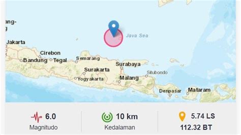 Gempa Bumi Magnitudo 6 0 Guncang Jawa Timur Ini Daftar Daerah Rasakan