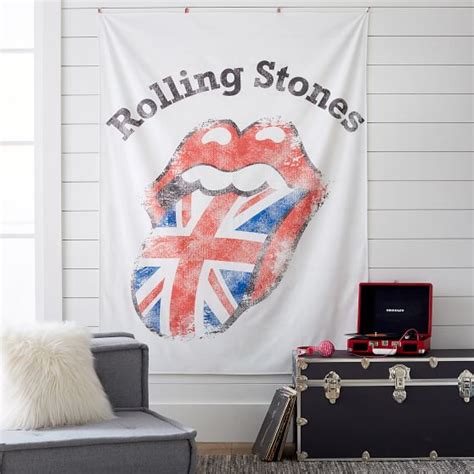 Classic Rock Tapestry Rolling Stones Wall Decor Pottery Barn Teen