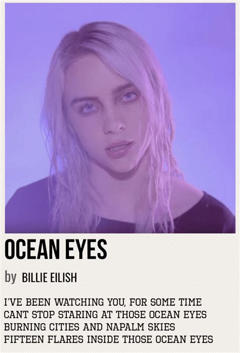 Ocean Eyes Billie Eilish Ocean Eyes I Love You Song Iconic Album Covers