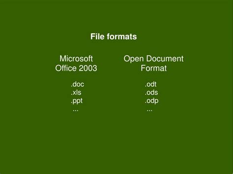 open document format   prospects