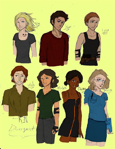 divergent characters colored by kagurawind on DeviantArt