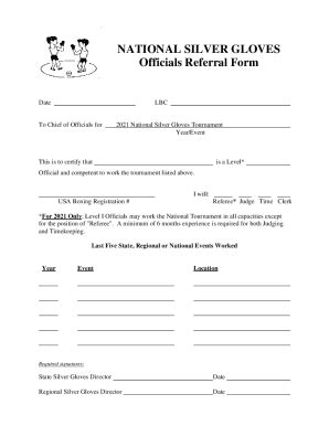 Fillable Online Officials Referral Form Fax Email Print PdfFiller