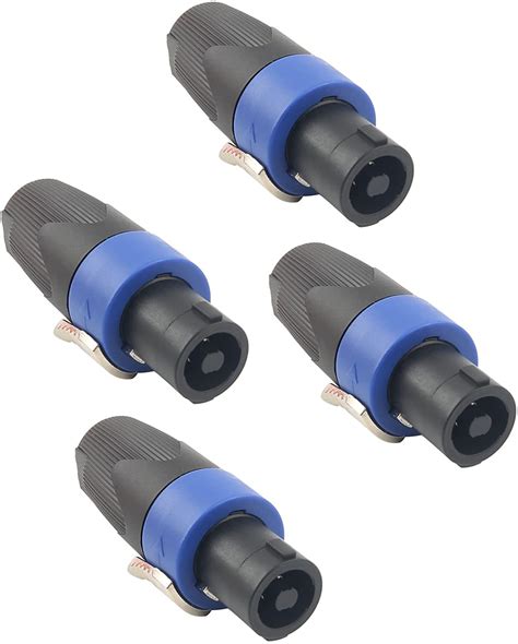 Professional SpeakOn Speaker Adapter Connectors 4 Pole Plug Twist Lock