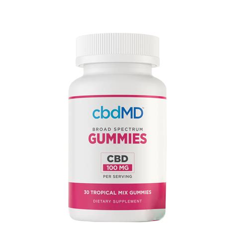 Broad Spectrum CBD Gummies Tropical Mix CbdMD