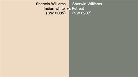 Sherwin Williams Indian White Vs Retreat Side By Side Comparison