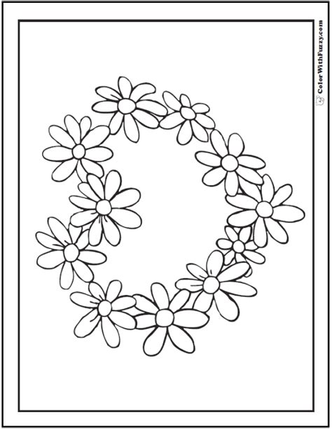 Daisy Coloring Pages 15 Customizable Pdfs