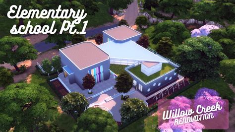 The Sims 4 Elementary School Speed Buildno Cc Willow Creek