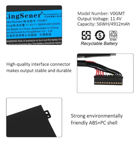 V Gmt Battery For Dell G Inspiron Vostro Series Kingsener