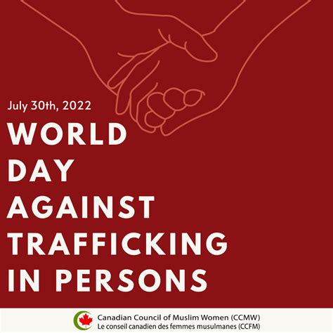 World Day Against Trafficking In Persons — Canadian Council Of Muslim Women