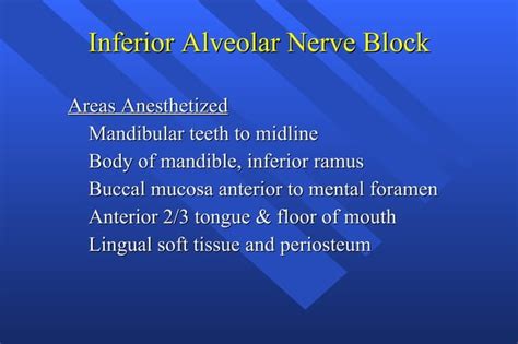 Inferior Alveolar Nerve Block Ppt