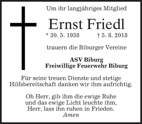 Traueranzeigen Von Ernst Friedl Trauer Merkur De