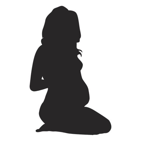 Diseño Png Y Svg De Señora Embarazada Sentada 4 Para Camisetas