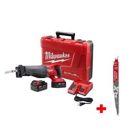 Milwaukee M18 Fuel 18 Volt Lithium Ion Brushless Cordless Sawzall Reciprocating Saw Kit With