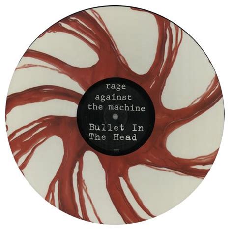 An Image Of A Red And White Disc With The Words Rage Against The