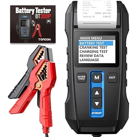 Batterietester Kfz 12V 24V TOPDON BT300P Autobatterie Tester Mit