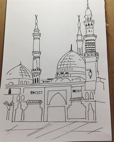 Masjid Nabawi Dome Drawing