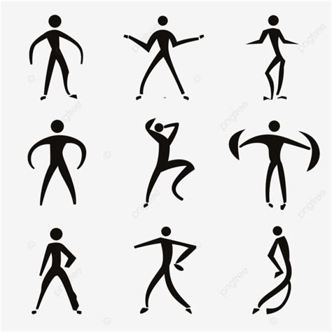 Square Stick Figure Vector Signs Woman Man Icons PNG Transparent