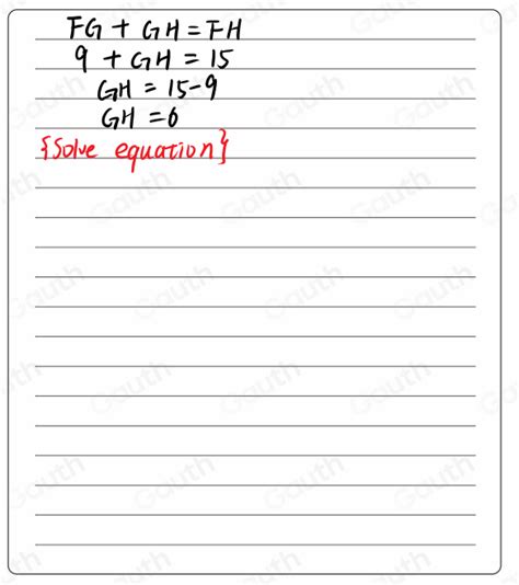 Solved In The Figure Below Fg 9 And Fh 15 Find Gh Gh X ？ [geometry]