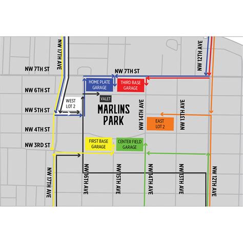 Marlins Parking Garage Map Islands With Names