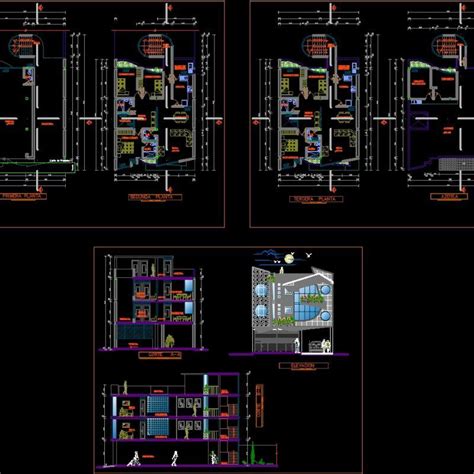 Full House Levels Dwg Plan For Autocad Designs Cad