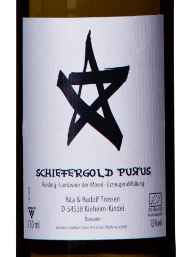 Rita Rudolf Trossen Schiefergold Purus Riesling Vivino US