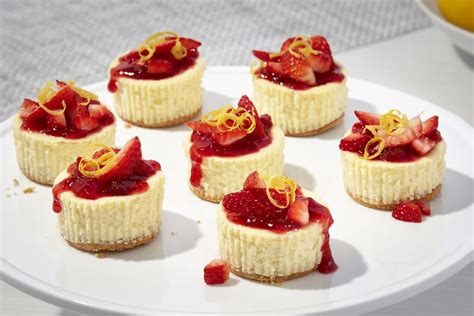 Strawberry Lemonade Mini Cheesecakes Recipe Mini Cheesecakes Cheesecake Recipes Classic