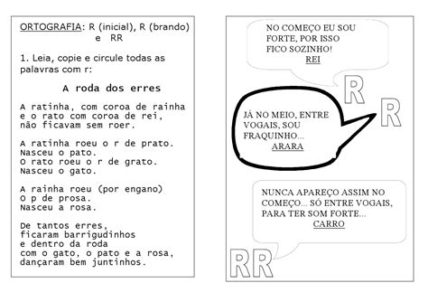 Atividades R E Rr Para Alfabetiza O Atividades Pedag Gicas