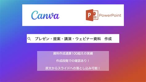 Powerpoint Or Canvaにてプレゼンやウェビナー資料の作成を行います ランサーズ