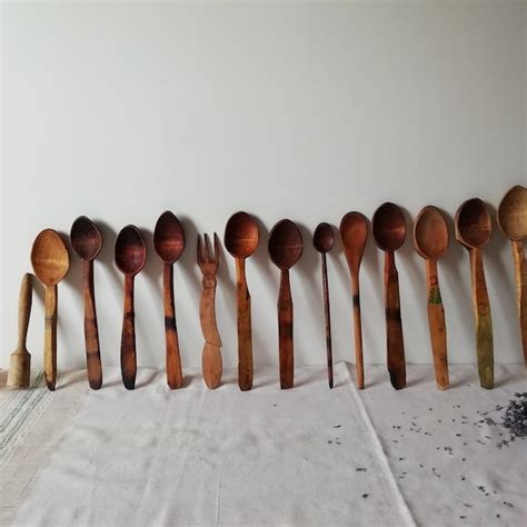 Antique Vintage Wooden Spoons Etsy