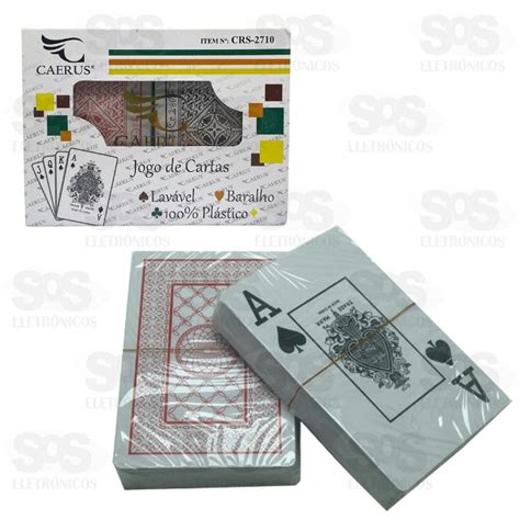 Baralho 2 Maços 54 Cartas Plástico Caerus CRS 2710