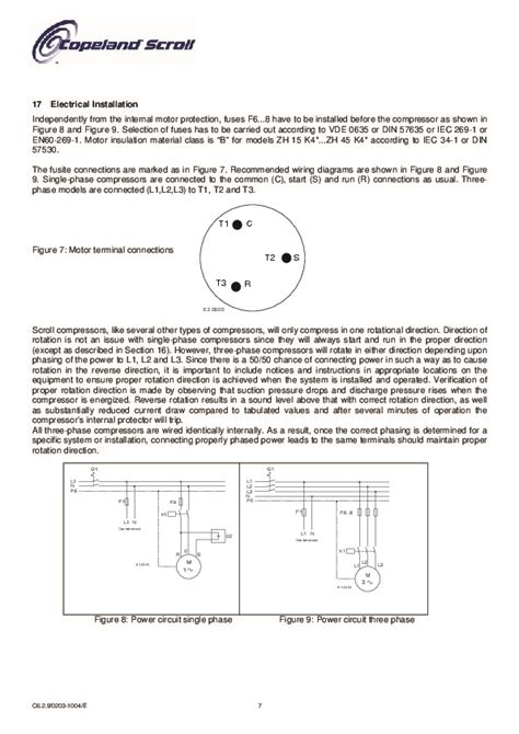 Copeland 3 Phase Compressor Wiring Diagram Electrical Wiring Work