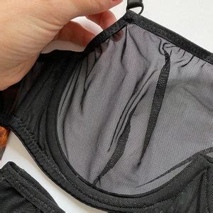 Black Mesh Lingerie See Through Lingerie Black Mesh Top And Etsy