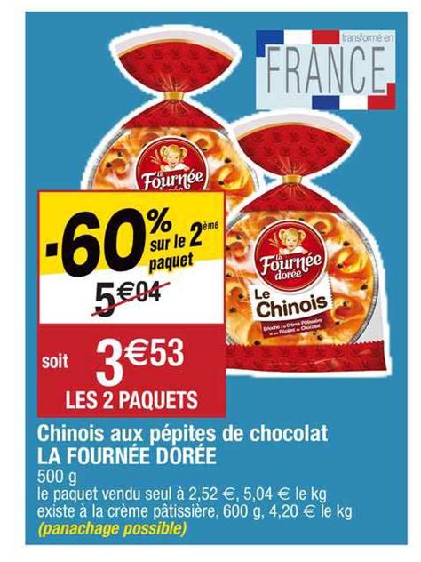 Promo Chinois Aux P Pites De Chocolat La Fourn E Dor E Chez Migros