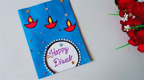 DIY Diwali Greeting Card Handmade Diwali Card Making Ideas How To