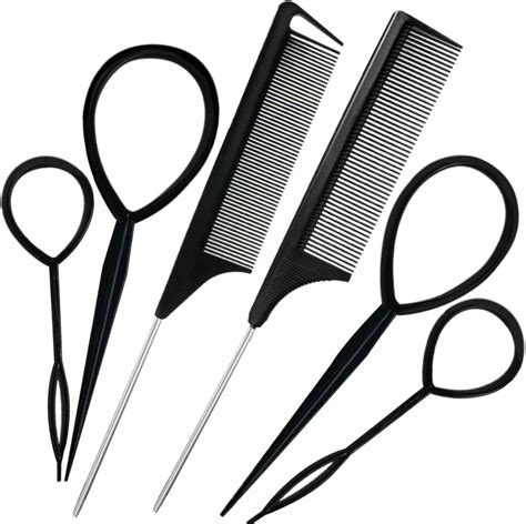 Amazon Topsy Hair Tail Tool Rat Tail Comb Pcs Hair Loop Styling