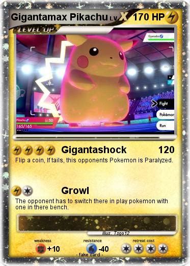 Pokémon Gigantamax Pikachu 1 1 - Gigantashock - My Pokemon Card