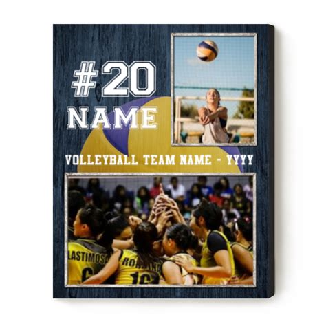 Senior Night Volleyball Custom Photo Canvas Senior Volleyball Gifts