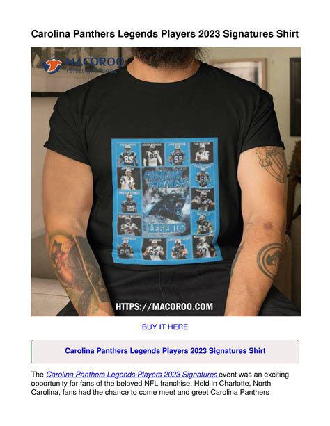 Carolina Panthers Legends Players 2023 Signatures Shirt by Macoroo - Issuu