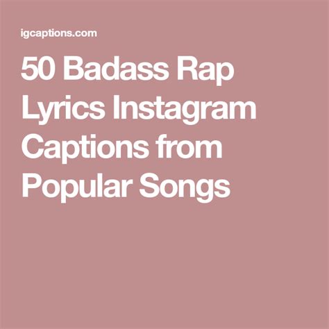 50 Badass Rap Lyrics Instagram Captions from Popular Songs | Drake lyrics captions, Instagram ...