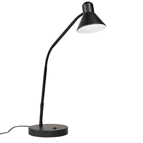 Hampton Bay 15 5 In Black Indoor Led Desk Lamp Al40165bk The Home Depot