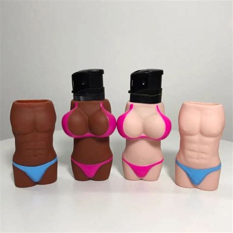 Novelty Body Silicone Lighter Protective Cases Waterproof Bikini Themed Cigarette Lighter Cover