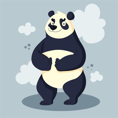 Premium Vector Hand Drawn Cartoon Panda Illustration