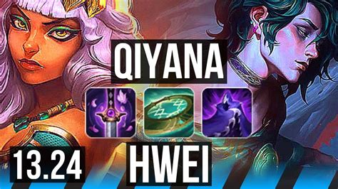 Qiyana Vs Hwei Mid Rank 4 Qiyana 74 Winrate Quadra 7 Solo Kills