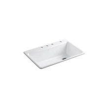 Kohler K 5871 4A2 0 White Riverby 33 Single Basin Top Mount Enameled