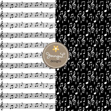 Music Sheets Digital Papers Musical Notes For Digital Etsy Digital