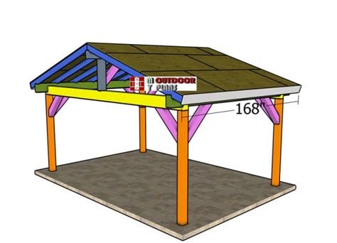 18×12 Outdoor Pavilion Roof Plans | MyOutdoorPlans