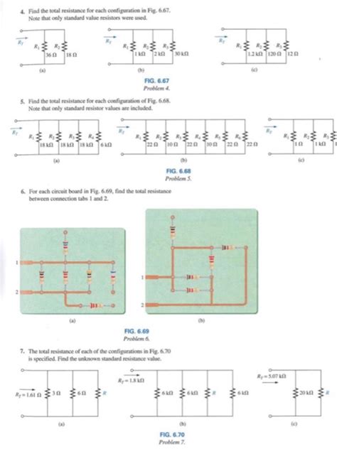 Solved Find The Total Resistance For Each Configuration In Chegg