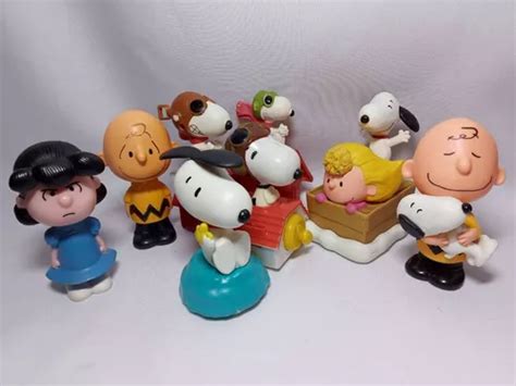 Snoopy E Charlie Brown Peanuts Mc Donalds Kit Com 8 Figuras